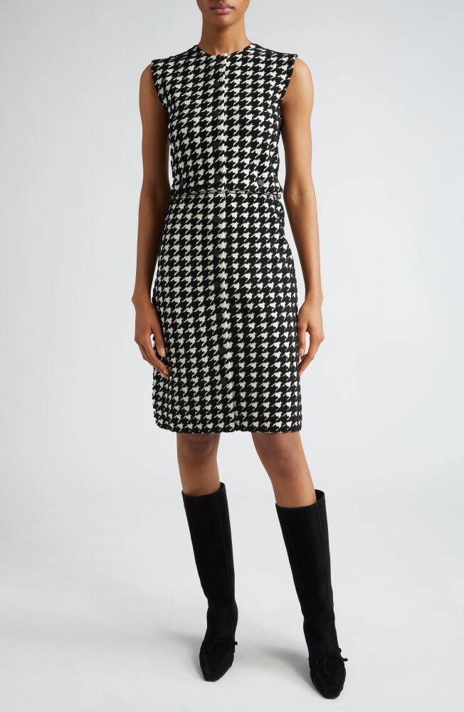 burberry Houndstooth Check Knit Two-Piece Dress in Black Ip Pattern Cover