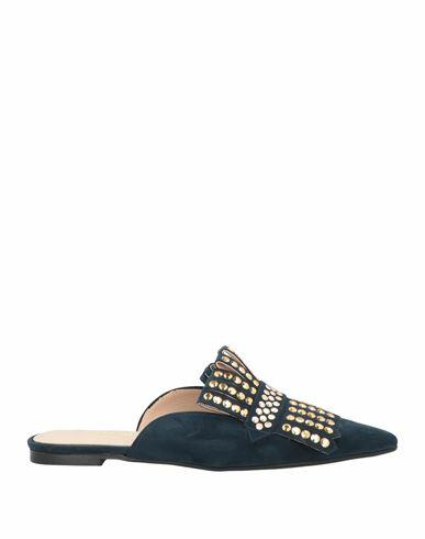 Giulia Neri Woman Mules & Clogs Midnight blue Textile fibers Cover