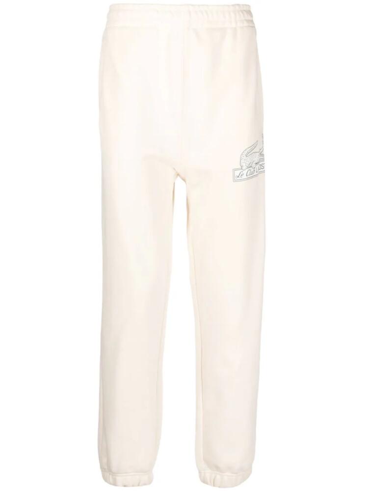 Lacoste logo-print track pants - White Cover