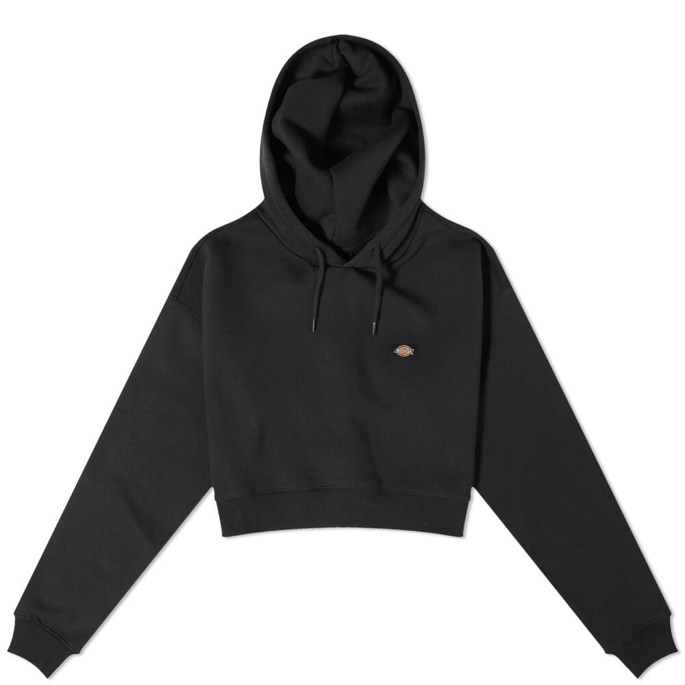 Dickies Women's Oakport Cropped Hoodie in Black Cover