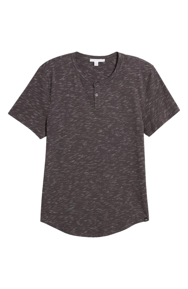 Threads 4 Thought Draco Slub Jersey Short Sleeve Henley in Carbon Cover