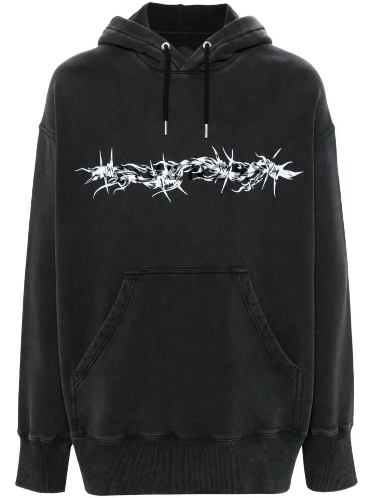 Givenchy logo-flocked hoodie - Black Cover