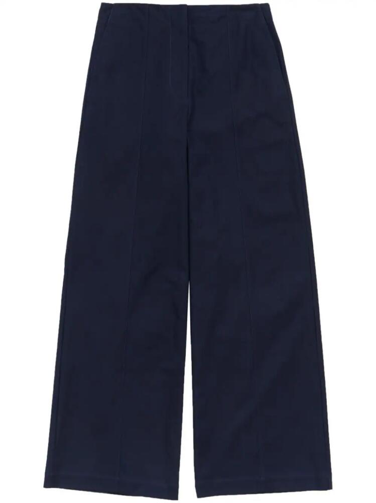 Bimba y Lola wide-leg cotton trousers - Blue Cover