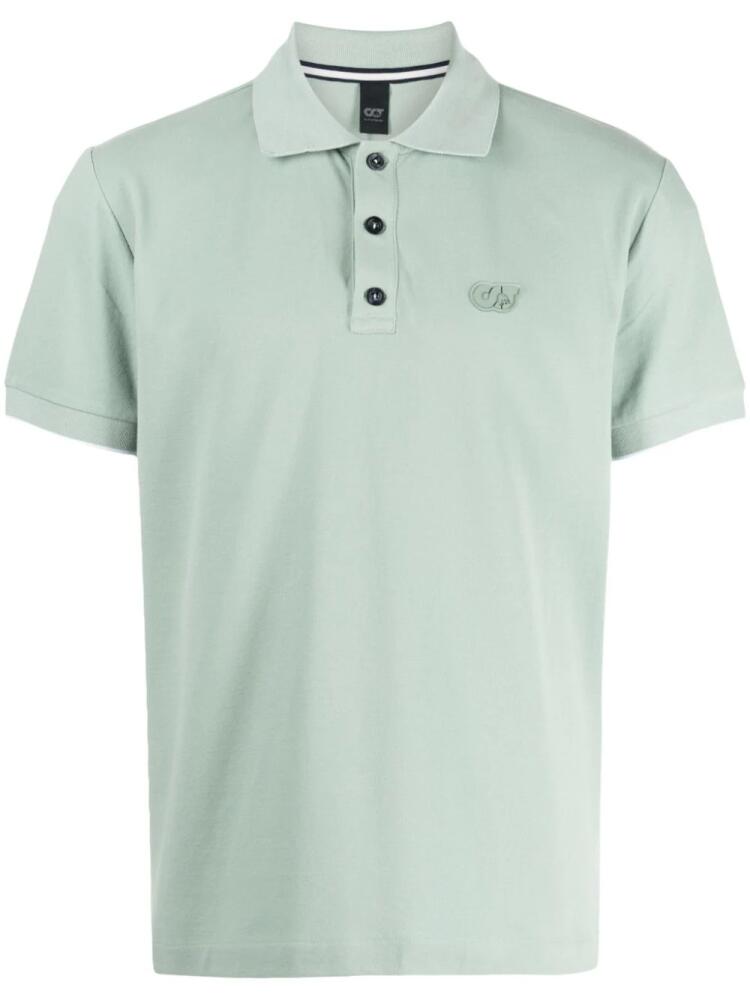 Alpha Tauri logo-appliqué piqué polo shirt - Green Cover