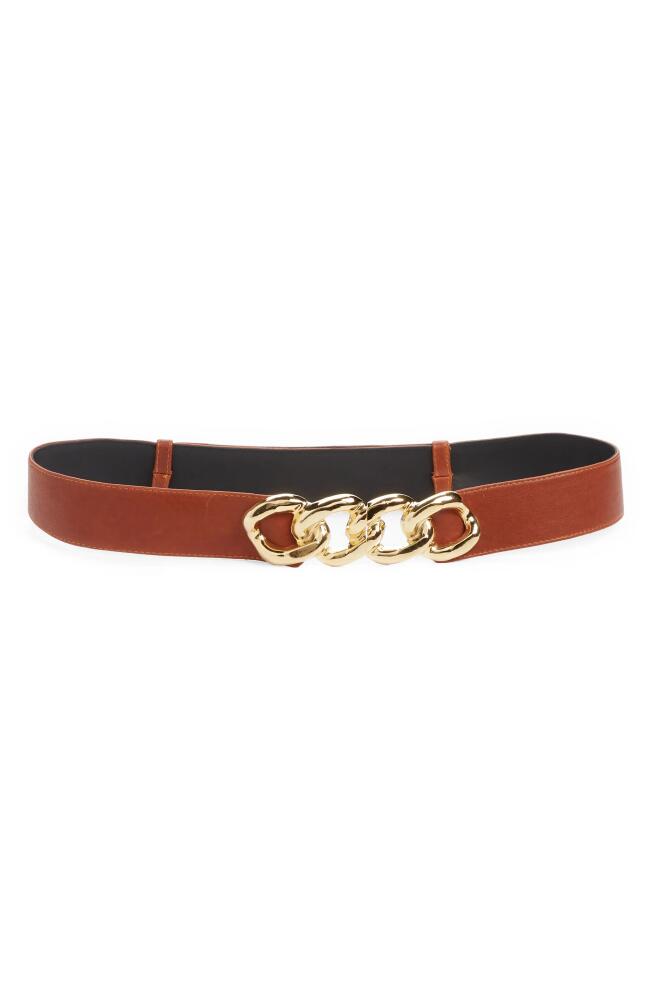 Raina Jaclyn Chain Buckle Belt in Cognac Cover