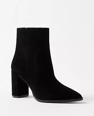 Ann Taylor Pointy Toe Suede Booties Cover