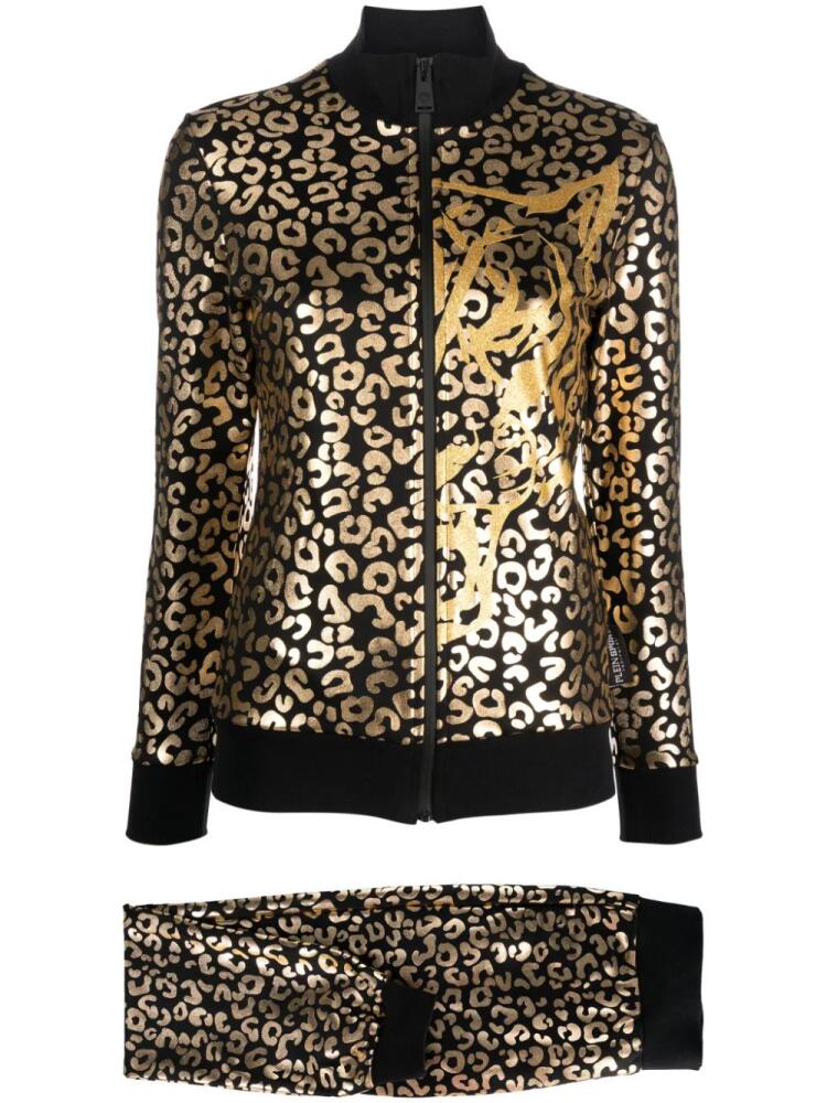 Plein Sport leopard-print tracksuit set - Black Cover