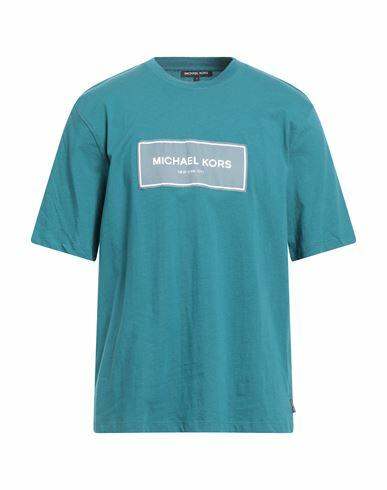 Michael Kors Mens Man T-shirt Deep jade Cotton Cover