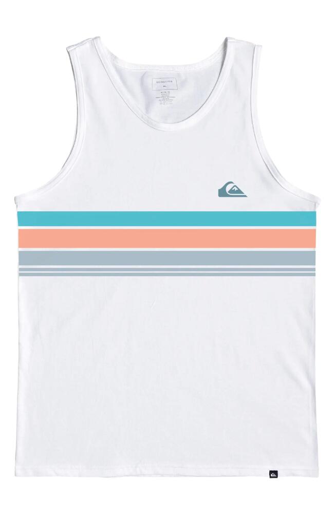 Quiksilver Everyday Stripe Graphic Tank in White Cover