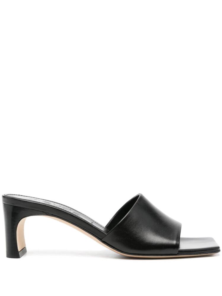 Aeyde Jeanie 55mm leather mules - Black Cover