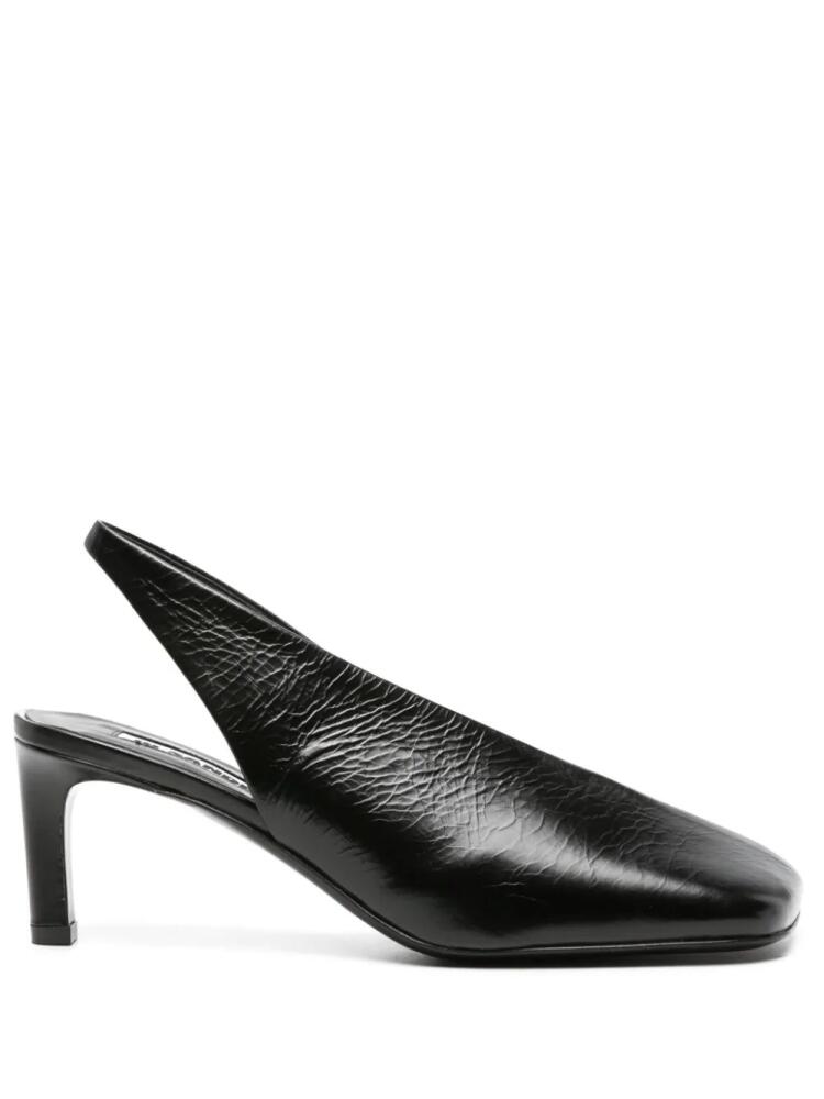 Jil Sander 70mm leather slingback pumps - Black Cover