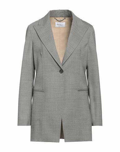 Ferragamo Woman Blazer Grey Virgin Wool, Elastane, Polyamide Cover