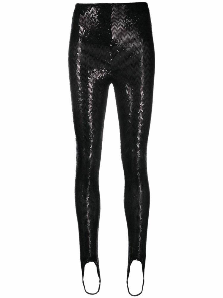 NISSA sequin-embellished leggings - Black Cover