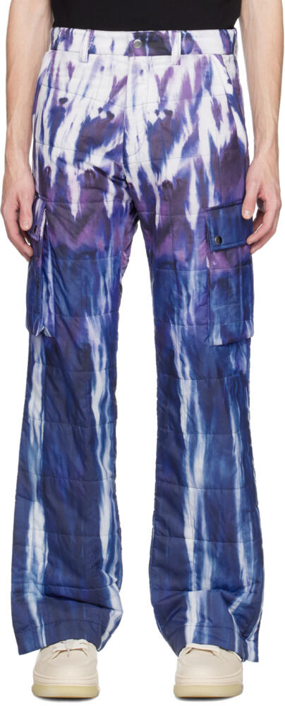 AMIRI Purple Tie-Dye Cargo Pants Cover