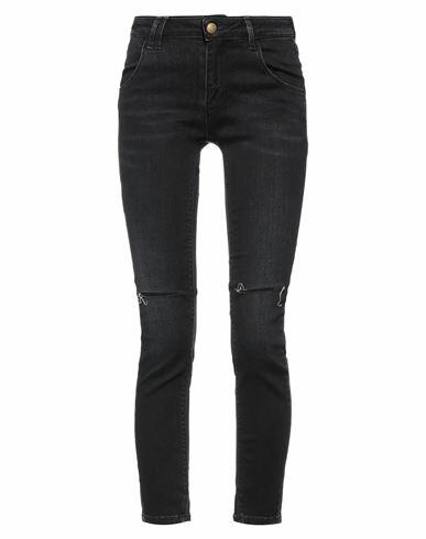 Roÿ Roger's Woman Jeans Black Cotton, Elastomultiester, Elastane Cover