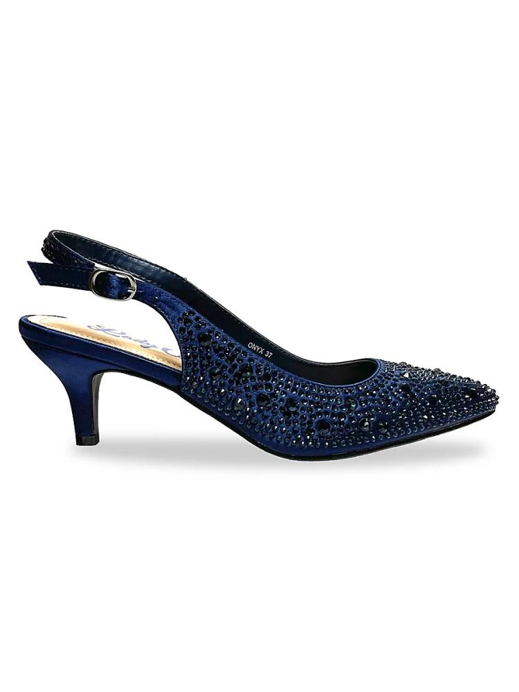 Ninety Union Women's Onyx Embellished Slingback Pumps - Navy Cover