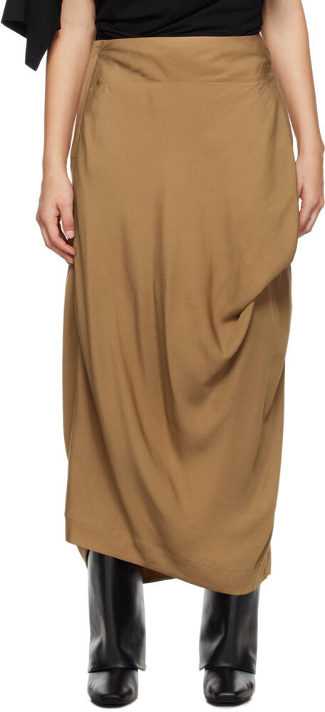 ISSEY MIYAKE Brown Canopy Maxi Skirt Cover