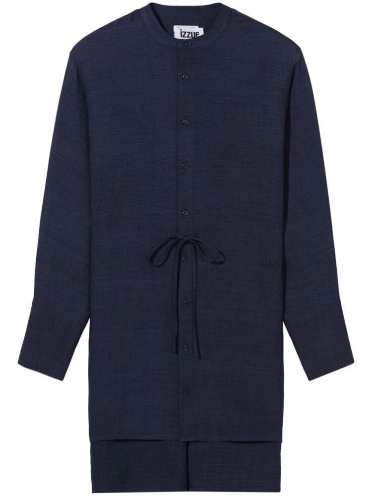 izzue long belted shirt - Blue Cover