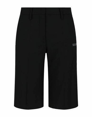 Off-white Bermuda Tailored Shorts Woman Shorts & Bermuda Shorts Black Polyester, Virgin Wool, Elastane Cover