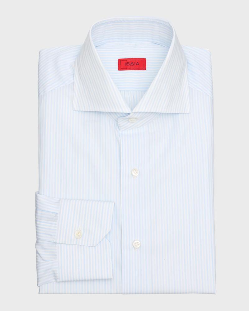 Isaia Men's Cotton Stripe Dress Shirt Cover