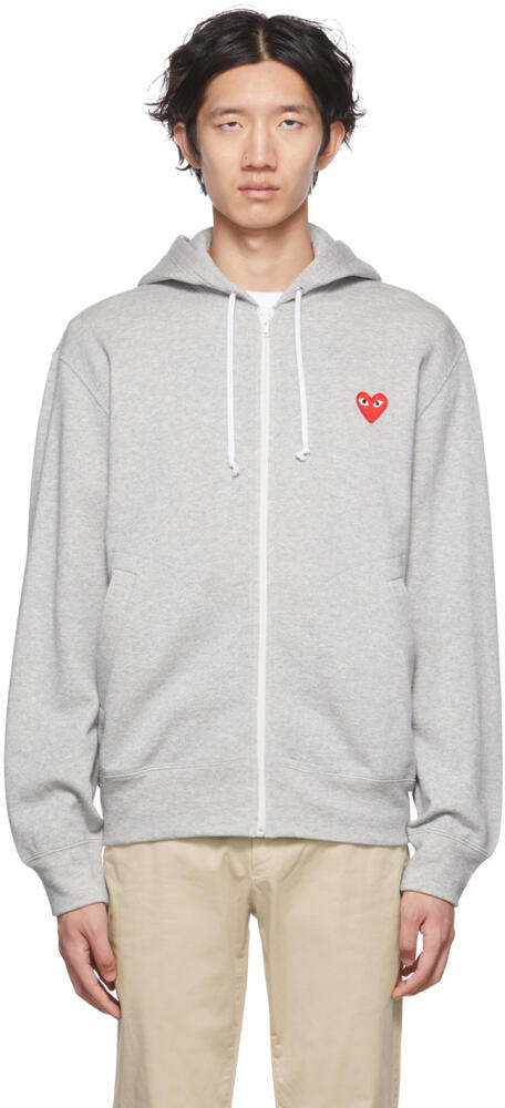 COMME des GARÇONS PLAY Gray Heart Hoodie Cover