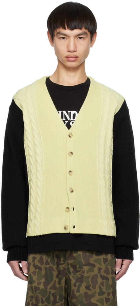 Awake NY Off-White & Black Contrast Cardigan Cover