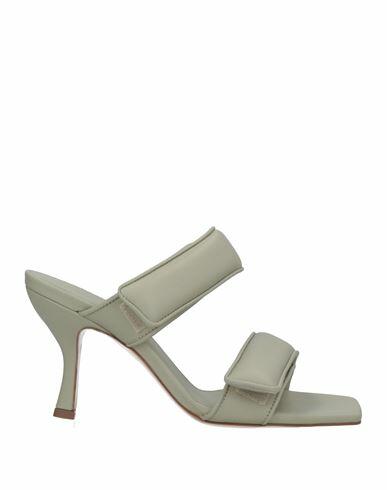 Gia X Pernille Teisbaek Woman Sandals Sage green Soft Leather Cover