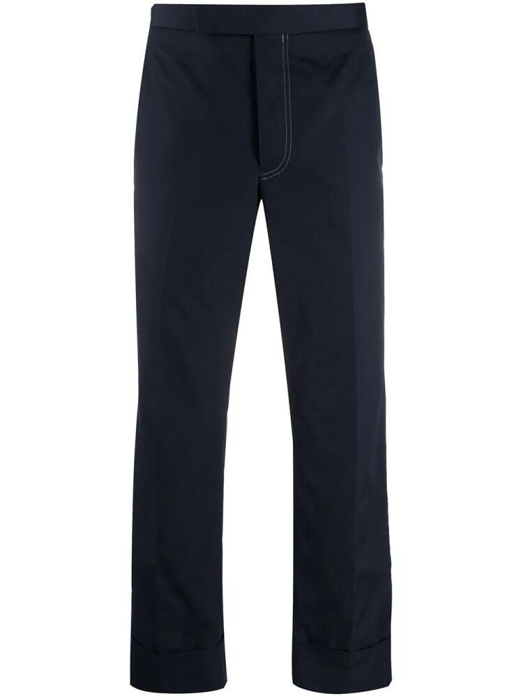 Thom Browne cropped tailored trousers - Blue Cover