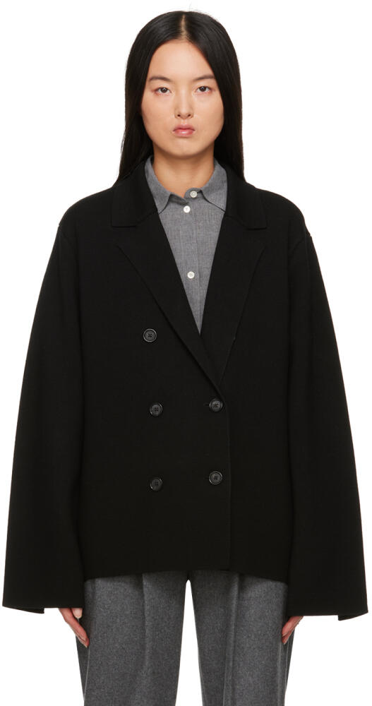 TOTEME Black Notched Lapel Blazer Cover