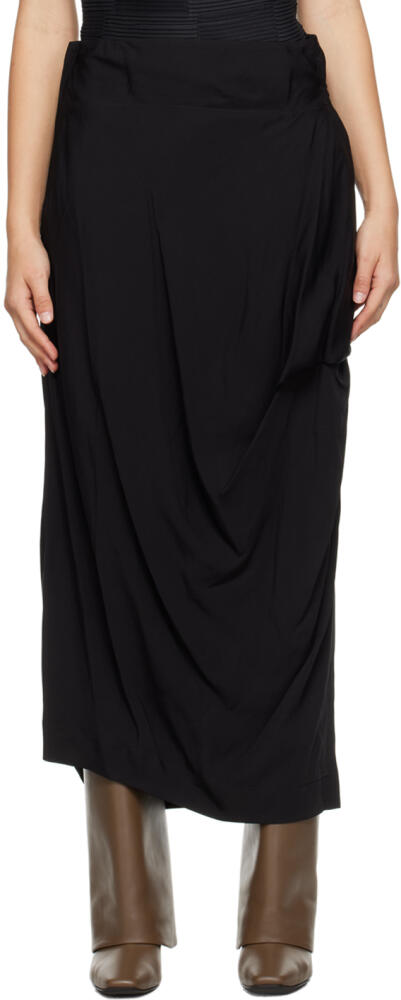 ISSEY MIYAKE Black Canopy Maxi Skirt Cover