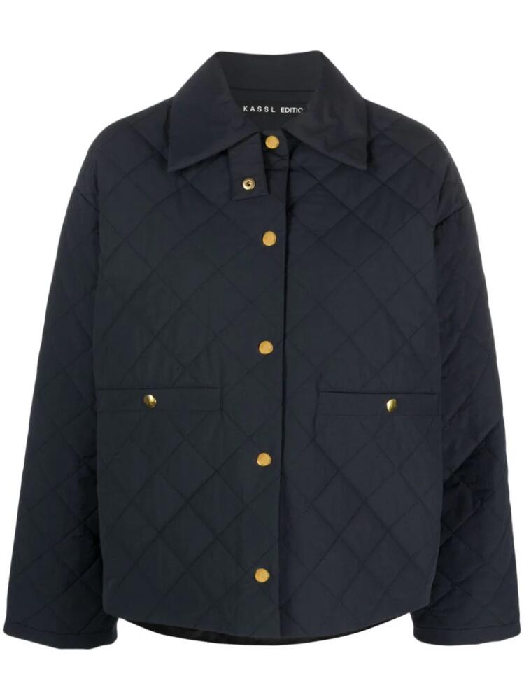 KASSL Editions quilted taffeta shirt jacket - Blue Cover