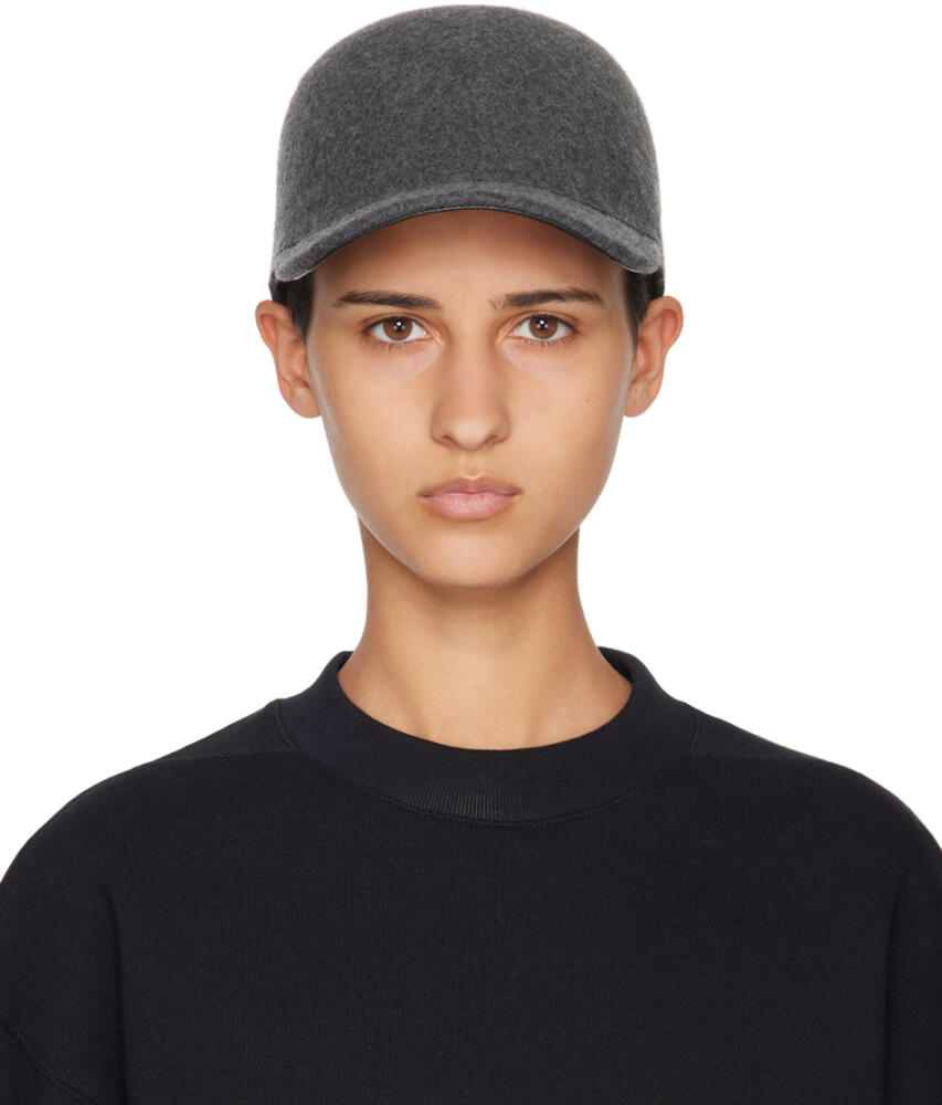 Jil Sander Gray Felt Cap Cover