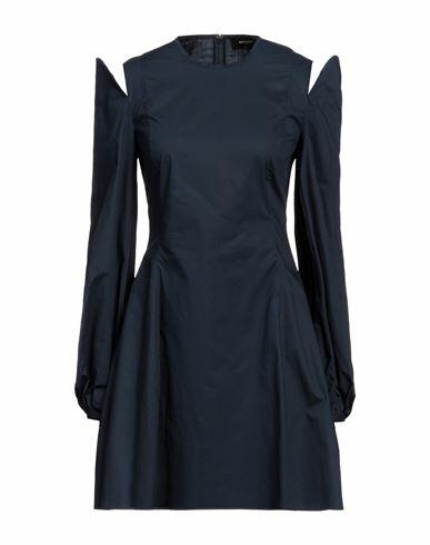 Rochas Woman Mini dress Midnight blue Cotton Cover