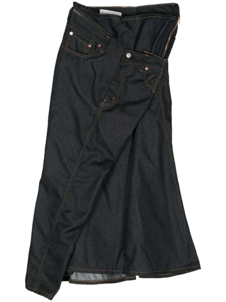 Junya Watanabe asymmetric denim maxi skirt - Blue Cover