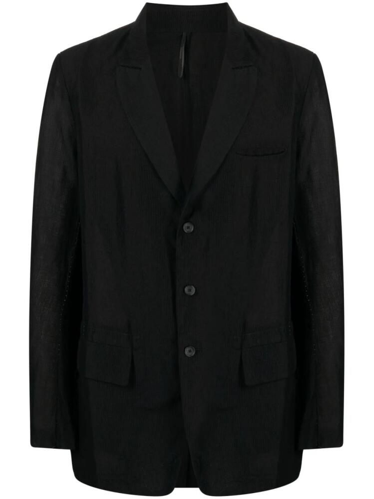 Masnada single-breasted V-neck blazer - Black Cover