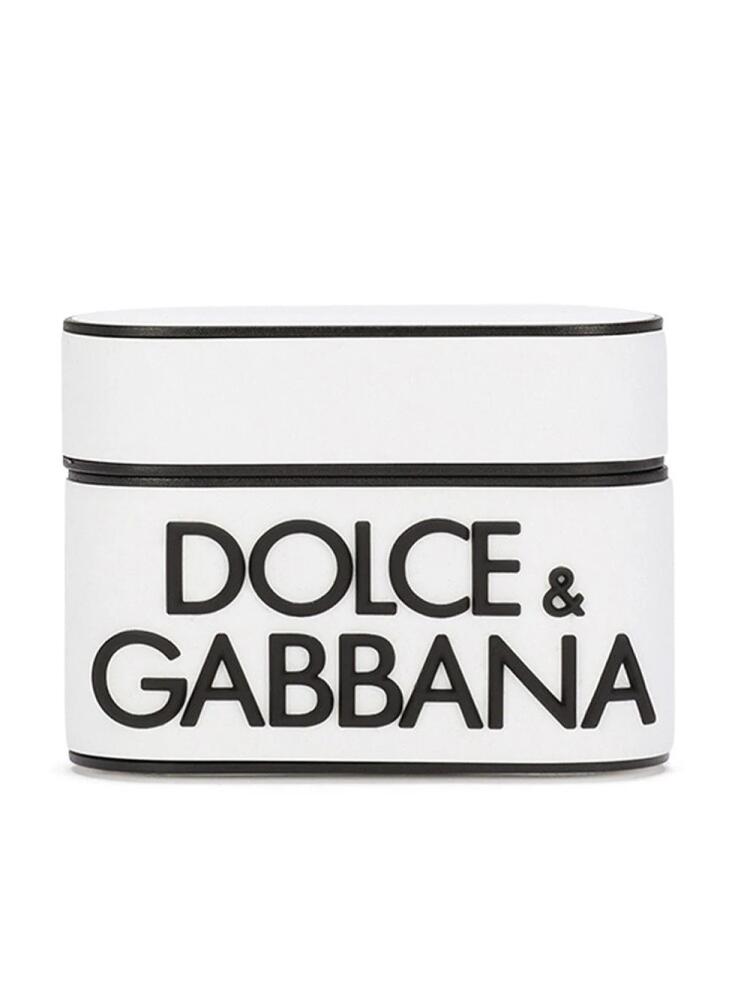 Dolce & Gabbana logo-print Airpods case - White Cover