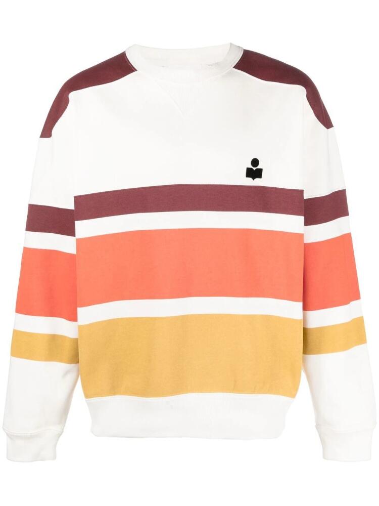 MARANT Meyoan logo-print striped sweatshirt - Neutrals Cover