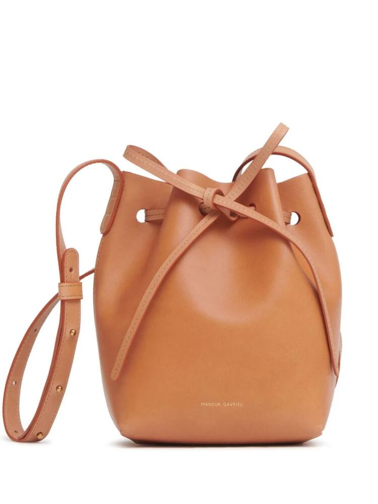 Mansur Gavriel Mini Mini leather bucket bag - Orange Cover