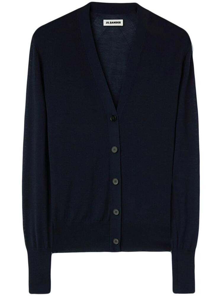 Jil Sander V-neck cashmere cardigan - Blue Cover