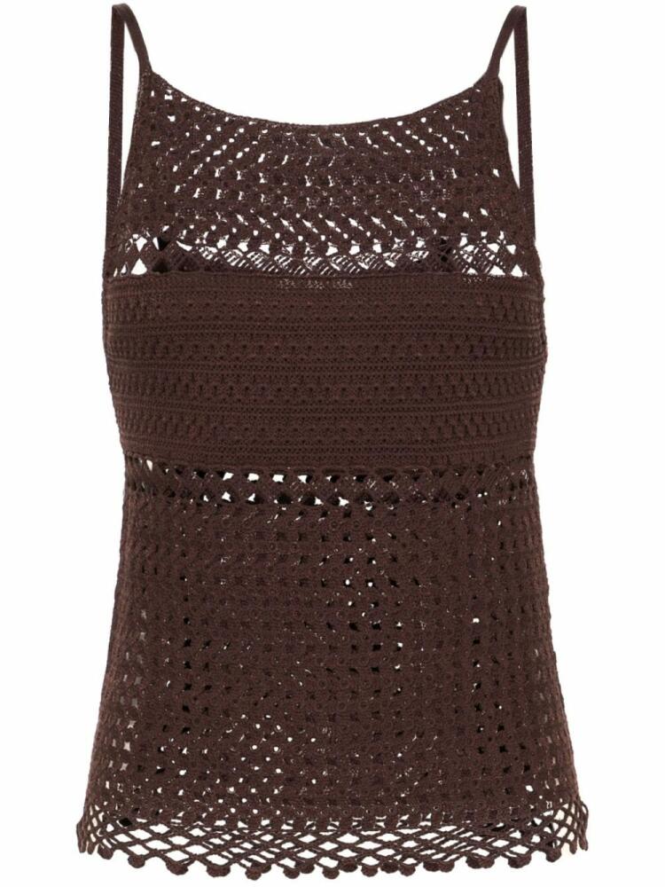 Claudie Pierlot crochet-knit tank top - Brown Cover