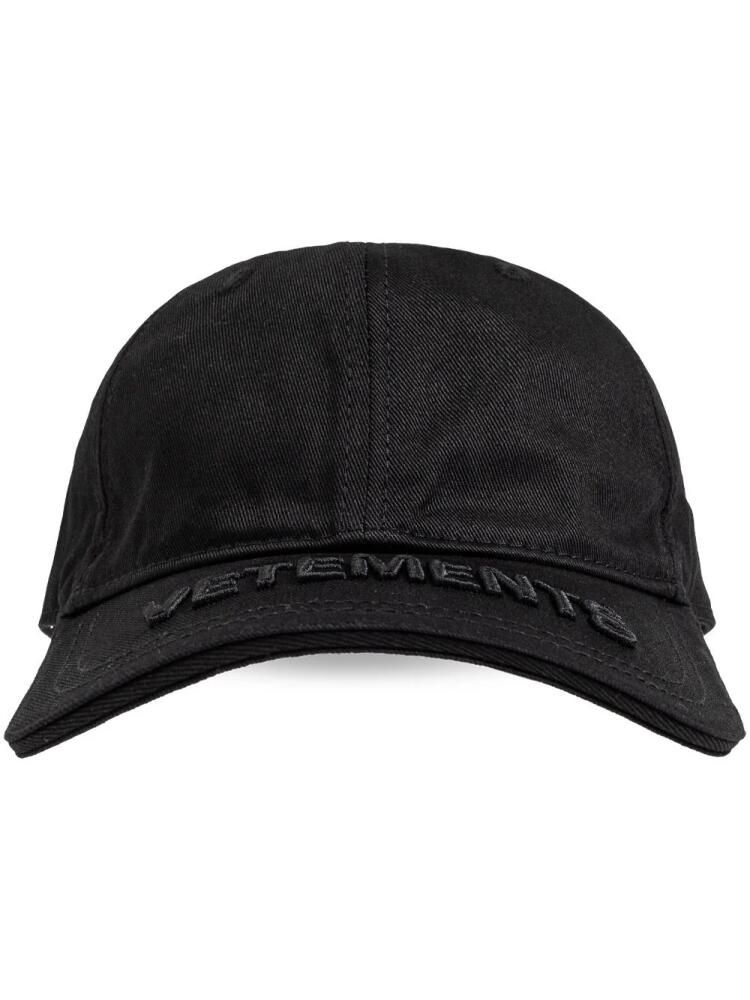 VETEMENTS logo-appliqué cap - Black Cover