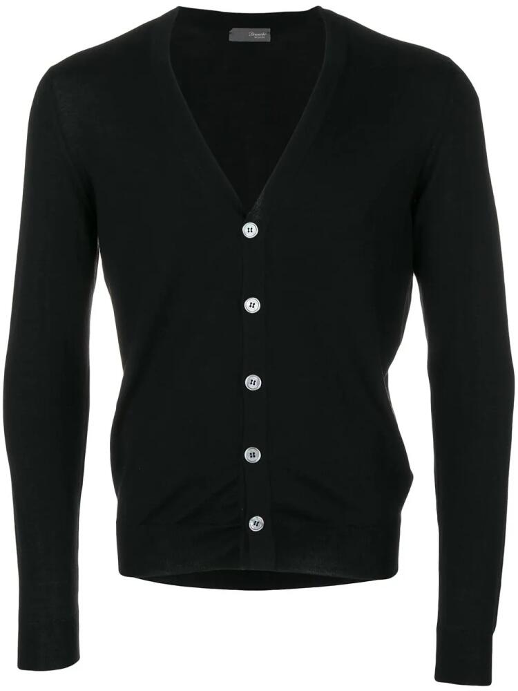 Drumohr long sleeved V-neck cardigan - Black Cover