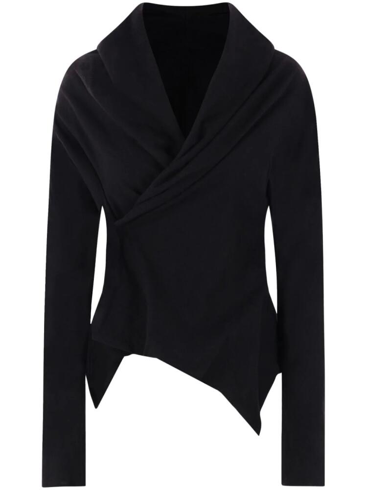 Yohji Yamamoto asymmetric wool jacket - Black Cover