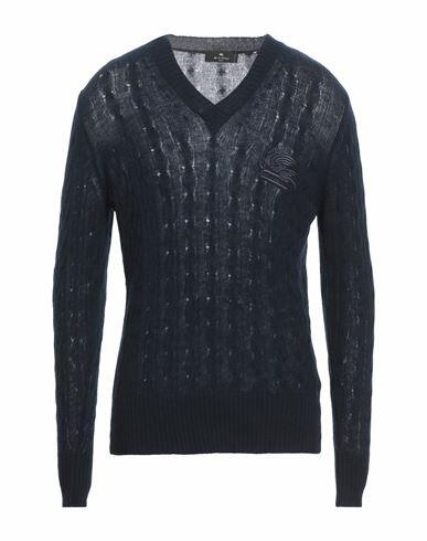 Etro Man Sweater Navy blue Cashmere Cover