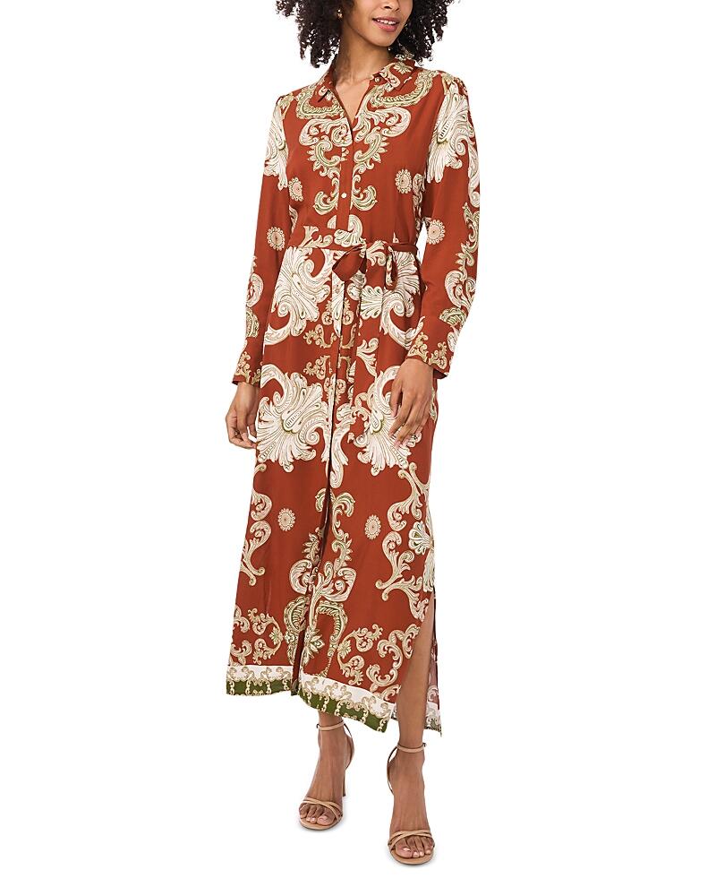 Vince Camuto Printed Border Shirt Dress Cover