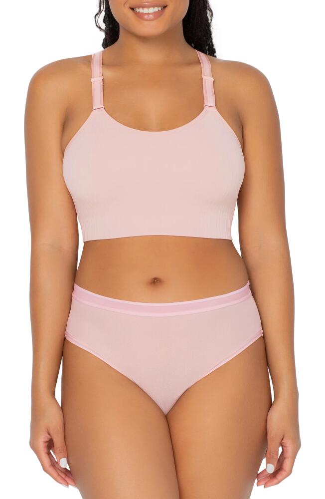 Curvy Couture Smooth Seamless Comfort Wireless Bralette in Blushing Rose Cover