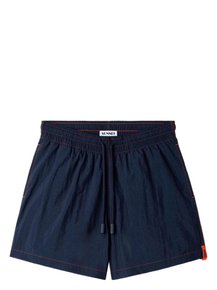 Sunnei contrast-stitch swim shorts - Blue Cover