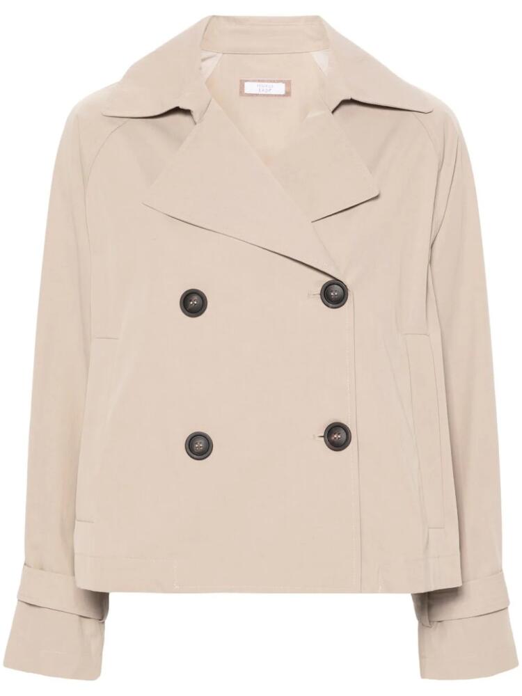 Peserico double-breasted trench jacket - Neutrals Cover