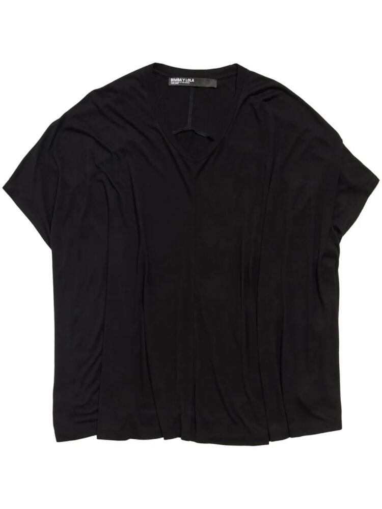 Bimba y Lola logo-tag jersey T-shirt - Black Cover