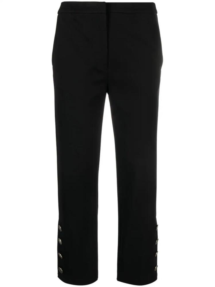 TWINSET logo-buttons cropped trousers - Black Cover